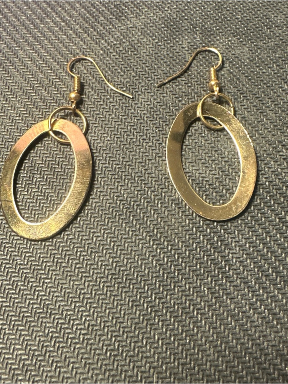paparazzi Gold Oval Link Drop Earrings